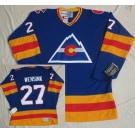 nhl jerseys colorado avalanche #27 wensink blue(ccm throwback)