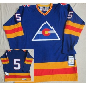 nhl jerseys colorado avalanche #5 rab ramage blue(ccm throwback)