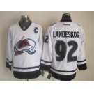 nhl jerseys colorado avalanche #92 gabriel landeskog white-black