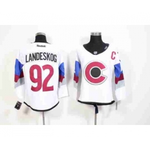 nhl jerseys colorado avalanche #92 landeskog white[2015 new]
