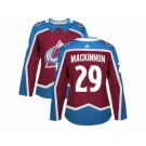 Women Adidas Colorado Avalanche #29 Nathan MacKinnon Burgundy Home Authentic Stitched NHL Jersey