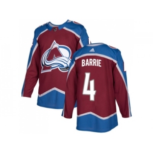 Youth Adidas Colorado Avalanche #4 Tyson Barrie Burgundy Home Authentic Stitched NHL Jersey