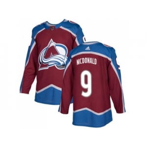 Youth Adidas Colorado Avalanche #9 Lanny McDonald Burgundy Home Authentic Stitched NHL Jersey