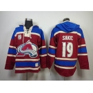 nhl colorado avalanche #19 sakic red [pullover hooded sweatshirt]