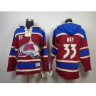 nhl colorado avalanche #33 roy red [pullover hooded sweatshirt]