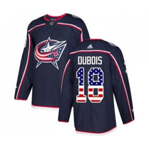 Blue Jackets #18 Pierre-Luc Dubois Navy Blue Home USA Flag Stitched Hockey Jersey