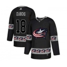 Columbus Blue Jackets #18 Pierre-Luc Dubois Black Team Logos Fashion Jersey