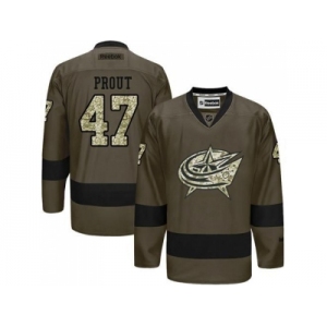 Columbus Blue Jackets #47 Dalton Prout Green Salute to Service Stitched NHL Jersey