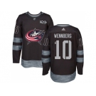 Men Adidas Columbus Blue Jackets #10 Alexander Wennberg Black 1917-2017 100th Anniversary Stitched NHL Jersey