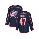 Men Adidas Columbus Blue Jackets #47 Dalton Prout Navy Blue Home Authentic Stitched NHL Jersey