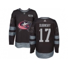 Men Columbus Blue Jackets #17 Brandon Dubinsky Black 1917-2017 100th Anniversary Stitched NHL Jersey