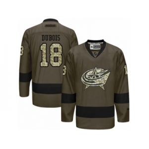 Men Reebok Columbus Blue Jackets #18 Pierre-Luc Dubois Authentic Green Salute to Service NHL Jersey