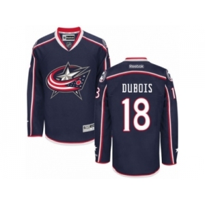 Men Reebok Columbus Blue Jackets #18 Pierre-Luc Dubois Authentic Navy Blue Home NHL Jersey