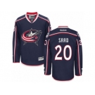 Men Reebok Columbus Blue Jackets #20 Brandon Saad Authentic Navy Blue Home NHL Jersey