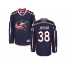 Men Reebok Columbus Blue Jackets #38 Boone Jenner Authentic Navy Blue Home NHL Jersey