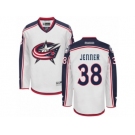 Men Reebok Columbus Blue Jackets #38 Boone Jenner Authentic White Away NHL Jersey