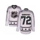 Men Reebok Columbus Blue Jackets #72 Sergei Bobrovsky Authentic White Metropolitan Division 2017 All-Star NHL Jersey