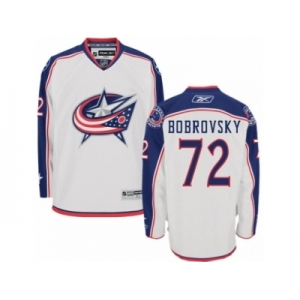 Men Reebok Columbus Blue Jackets #72 Sergei Bobrovsky Premier White Away NHL Jersey