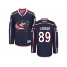 Men Reebok Columbus Blue Jackets #89 Sam Gagner Authentic Navy Blue Home NHL Jersey