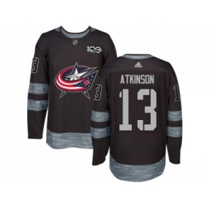 Men's Adidas Columbus Blue Jackets #13 Cam Atkinson Authentic Black 1917-2017 100th Anniversary NHL Jersey