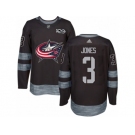 Men's Adidas Columbus Blue Jackets #3 Seth Jones Authentic Black 1917-2017 100th Anniversary NHL Jersey