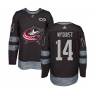 Men's Blue Jackets #14 Gustav Nyquist Black 1917-2017 100th Anniversary Stitched Hockey Jersey