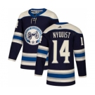 Men's Blue Jackets #14 Gustav Nyquist Navy Alternate Authentic Stitched Hockey Jersey