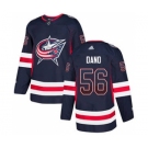 Men's Blue Jackets #56 Marko Dano Navy Blue Home Authentic Drift Fashion Stitched Hockey Jersey