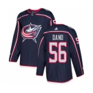 Men's Blue Jackets #56 Marko Dano Navy Blue Home Authentic Stitched Hockey Jersey