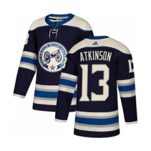 Men's Columbus Blue Jackets #13 Cam Atkinson Navy Alternate Stitched Hockey Jersey