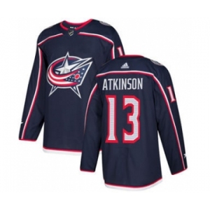 Men's Columbus Blue Jackets #13 Cam Atkinson Navy Blue Home Stitched Hockey Jersey