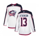 Men's Columbus Blue Jackets #13 Cam Atkinson White Road Stitched Hockey Jersey