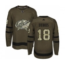 Men's Columbus Blue Jackets #18 Pierre-Luc Dubois Green Salute to Service Stitched Hockey Jersey