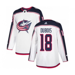 Men's Columbus Blue Jackets #18 Pierre-Luc Dubois White Road Stitched Hockey Jersey