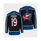 Men's Columbus Blue Jackets #19 Liam Foudy Navy 2022 Reverse Retro Stitched Jersey