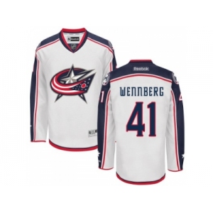 Men's Columbus Blue Jackets #41 Alexander Wennberg White Away NHL Jersey