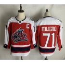 Men's Columbus Blue Jackets #71 Nick Foligno Authentic Red White 2021 New Hockey Jersey