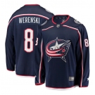 Men's Columbus Blue Jackets #8 Zach Werenski Navy Stitched Hockey Jersey