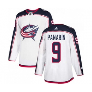 Men's Columbus Blue Jackets #9 Artemi Panarin White Road Stitched Hockey Jersey