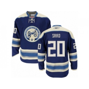Men's Reebok Columbus Blue Jackets #20 Brandon Saad Authentic Navy Blue Third NHL Jersey