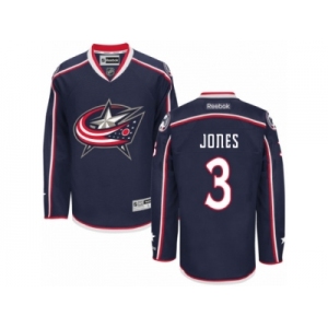 Men's Reebok Columbus Blue Jackets #3 Seth Jones Authentic Navy Blue Home NHL Jersey