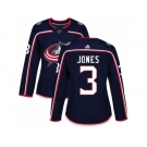 Women Adidas Columbus Blue Jackets #3 Seth Jones Navy Blue Home Authentic Stitched NHL Jersey