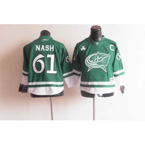 youth nhl jerseys columbus blue jackets #61 nash green