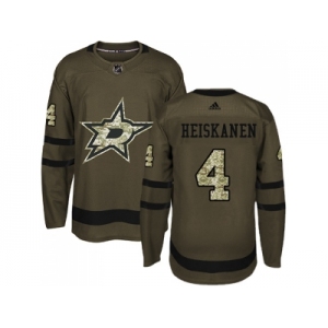 Adidas Dallas Stars #4 Miro Heiskanen Green Salute to Service Stitched NHL Jersey