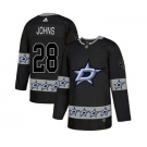 Dallas Stars #28 Stephen Johns Black Team Logos Fashion Jersey