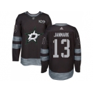 Men Adidas Dallas Stars #13 Mattias Janmark Black 1917-2017 100th Anniversary Stitched NHL Jersey