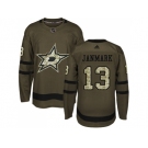 Men Adidas Dallas Stars #13 Mattias Janmark Green Salute to Service Stitched NHL Jersey