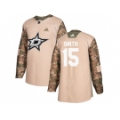 Men Adidas Dallas Stars #15 Bobby Smith Camo Authentic 2017 Veterans Day Stitched NHL Jersey