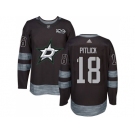 Men Adidas Dallas Stars #18 Tyler Pitlick Black 1917-2017 100th Anniversary Stitched NHL Jersey