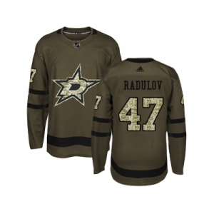 Men Adidas Dallas Stars #47 Alexander Radulov Green Salute to Service Stitched NHL Jersey